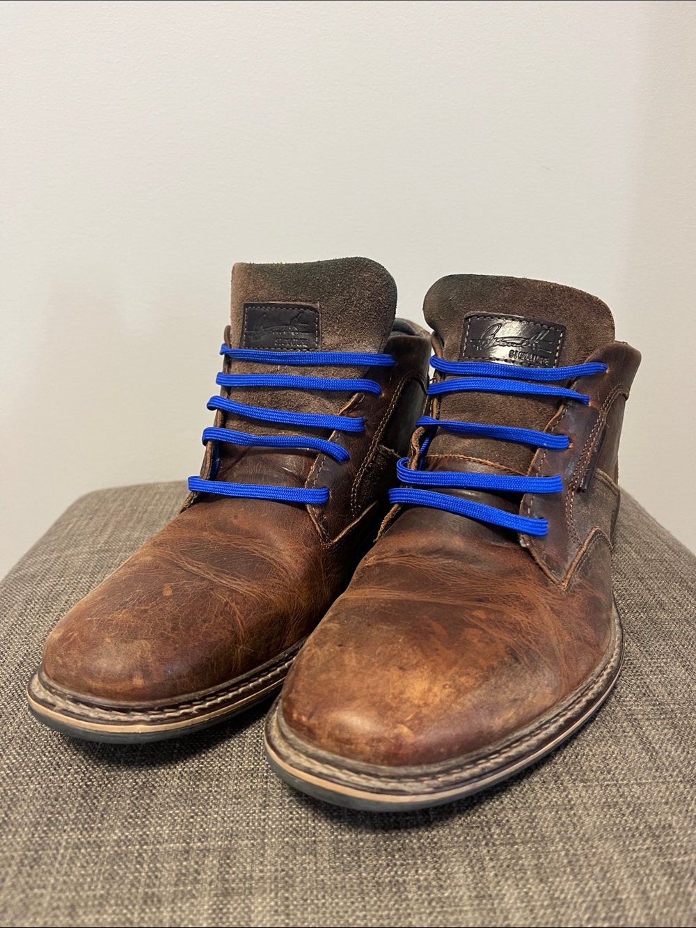 Men's Brown Leather Chukka Boots 42